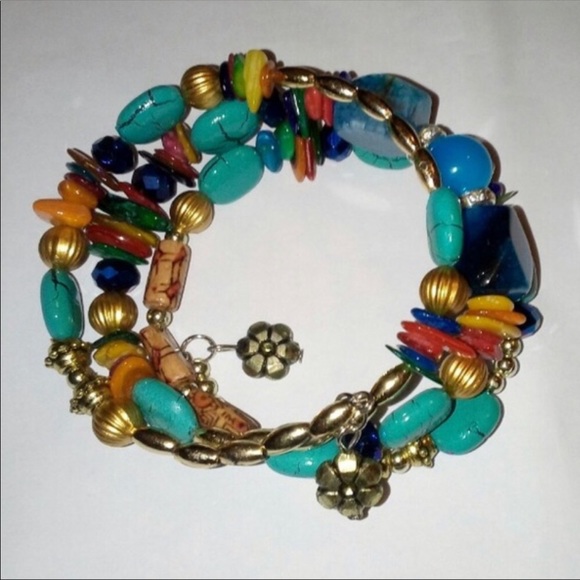 Boho Beaded Multilayered Adjustable Bracelet - Picture 5 of 5